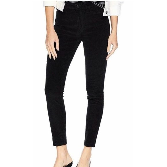 Joe's Jeans The Wasteland High-Rise Skinny Ankle Black Corduroy Pants - Picture 1 of 3